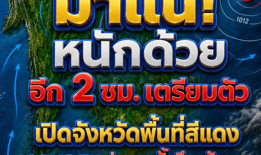 กรมอุตุฯ แจ้งเตือน! พื้นที่สีแดงหลายจังหวัดเจอฝนหนักต่อเนื่อง เสี่ยงน้ำป่าไหลหลากและน้ำท่วม…ดูเพิ่มเติม!